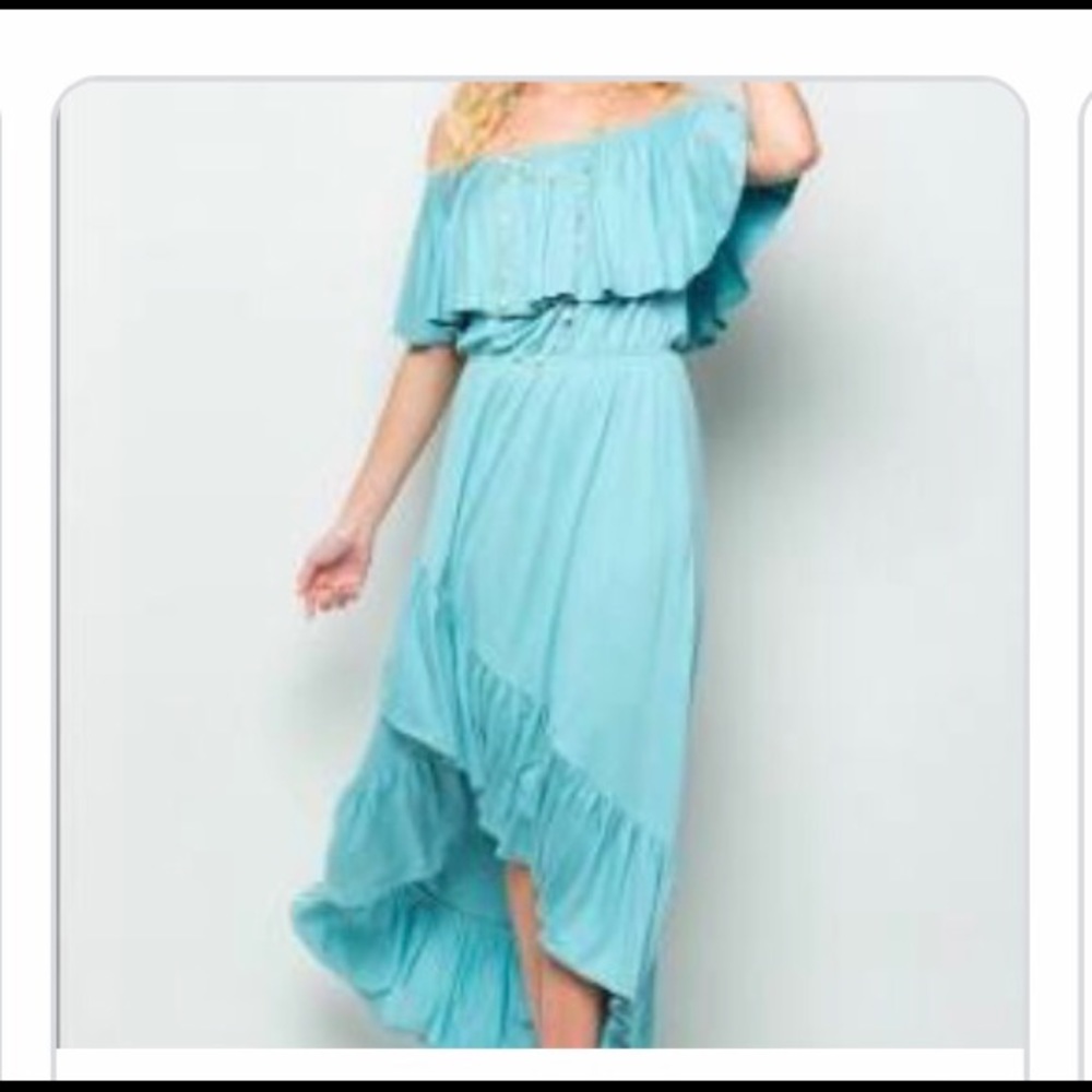 ✴️LAST ONE✴️ SIZE 3X -CURVY RUFFLE MAXI DRESS - Picture 3 of 8